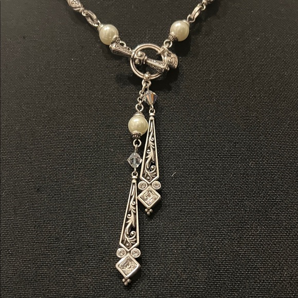 Brighton Silver Necklace with Pearl and Crystal Accents - Picture 3 of 3